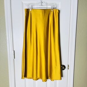Yellow/Gold Satin Skirt